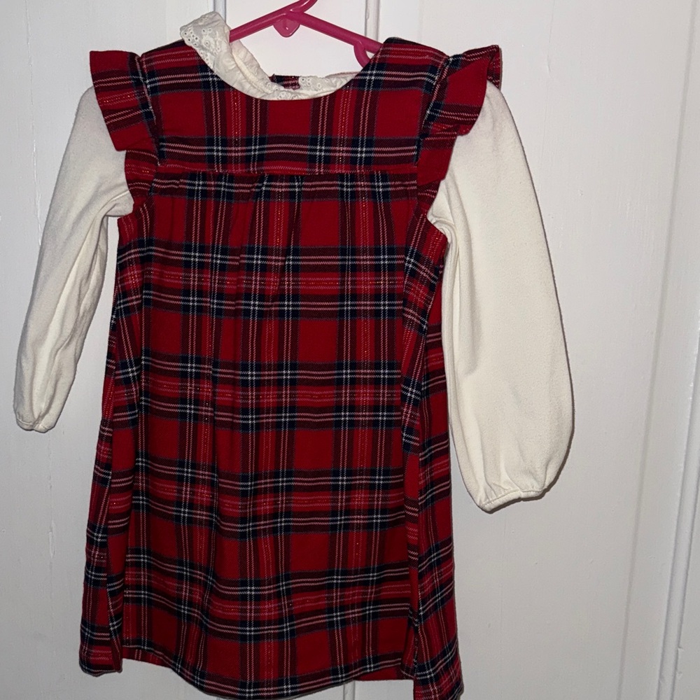 H&M Red Plaid Kids Casual Dress